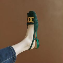 Summer Tassel Shallow Mouth Sandals